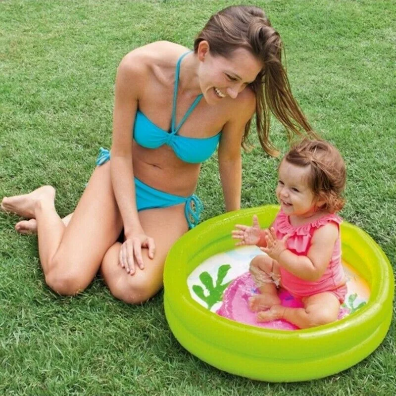 2 Ring Small 61cm Inflatable Home Garden Holiday 1-3y Baby Paddling Pool